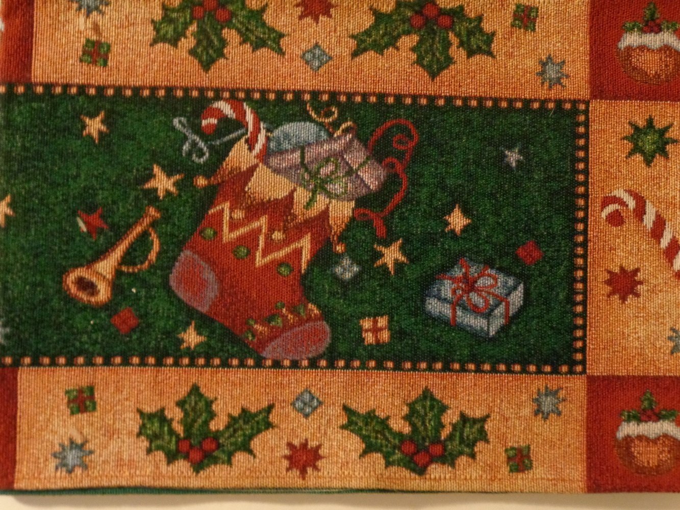 Christmas Table Runner Tapestry Holiday Decor