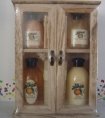 ORANGE GROVE 6 PC FRUIT HARVEST BATH SET W/ WOOD CABINET