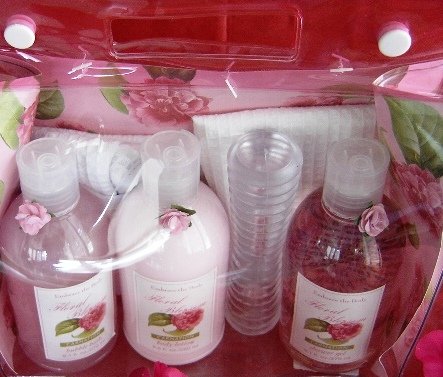 FLORA BLOSSOM CARNATION 6 PC TRAVEL BATH SET