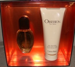 CALVIN KLEIN OBESSION 2 PC 1 OZ MEN COLOGNE SPRAY & AFTERSHAVE GIFT SET