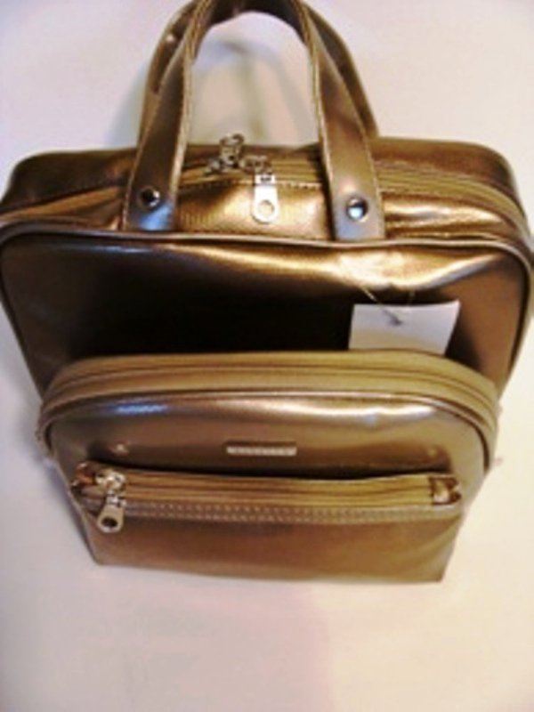 MODELLA 2 PC BEIGE TRAVEL COSMETICS SET