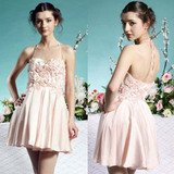PINK SHORT PARTY DRESS S02