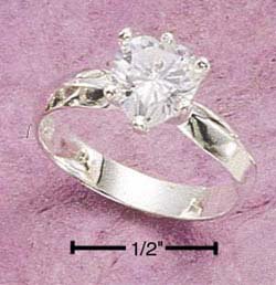 Cubic Zirconia 7x7 Heart Solitaire