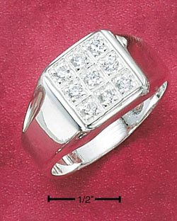 Cubic Zirconia Nine Round Stone