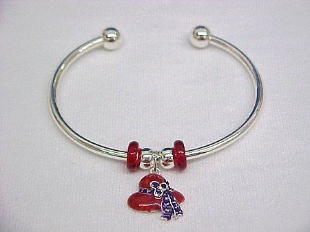 Red Hat Bangle Bracelet -- Clearance 1/2 Off + Free Shipping