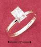 Sterling Silver Cubic Zirconia Radiant Cut Ring