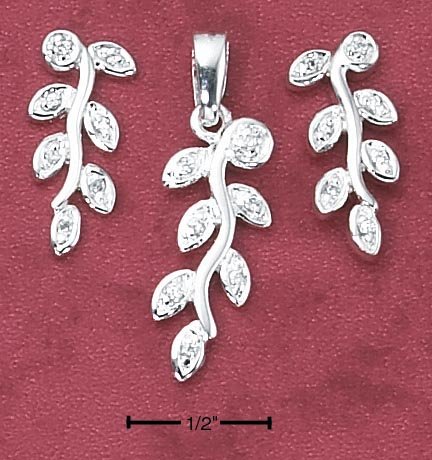 Cubic Zirconia Sterling Post Earring Set
