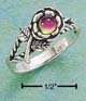 Sterling Silver Rose With German Crystal Ring