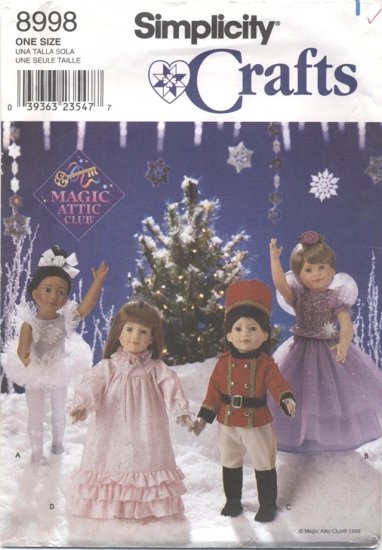 Magic Attic Nutcracker Suite Ballet Costume Pattern, 18â (45.5cm), NEW 8998