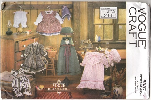 Early American Doll Clothes Pattern 18â (45.7cm) Vogue 8337 NEW