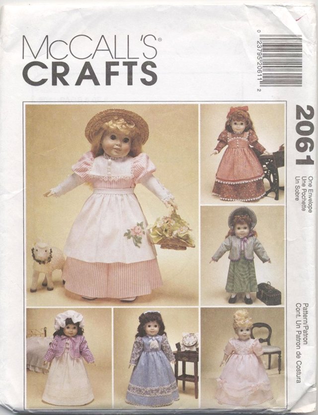 Magic Attic or American Girl 19th Century Doll Clothes McCalls Craft 2061 NEW