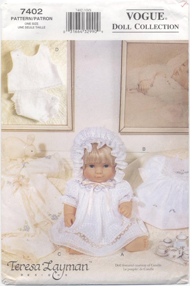 Baby Doll Layette 14-16â Doll, Vogue Doll Collection 7402 NEW
