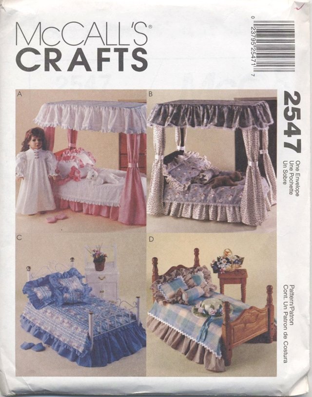 Bedroom Sets for Magic Attic, American Girl Doll 18â (45.7 cm) Dolls McCallâs Crafts 2547 NEW