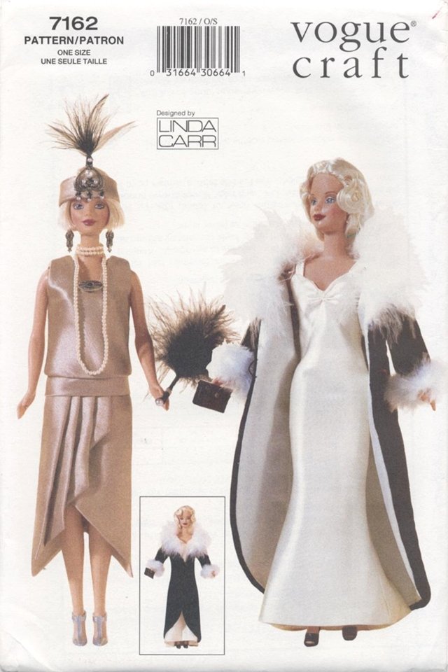 Barbie 11 ½â Fashion Doll 1920's Outfits Vogue Craft 7162 NEW
