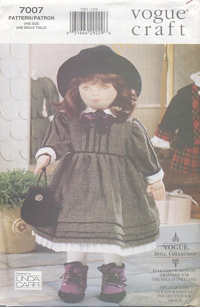 Soft Doll Olivia, 18â, and Dress Patterns Vogue Craft 7007 NEW