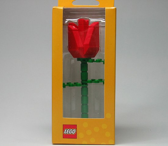 LEGO Red Rose (Glued)