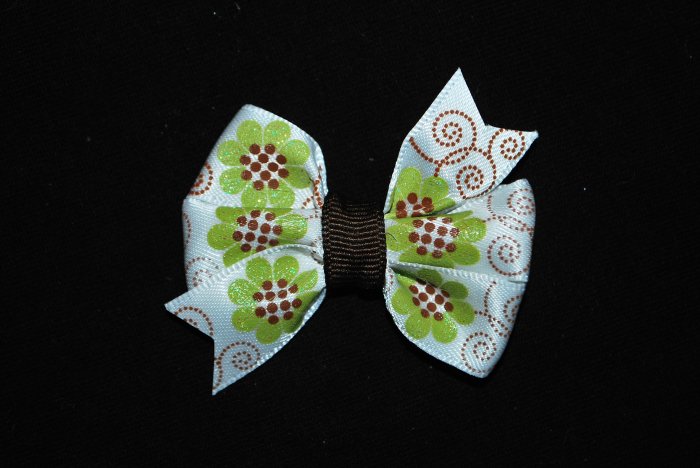 Green & Brown Flower Pinwheel
