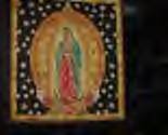 Virgin Guadalupe pillow black with gold stars!