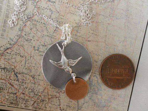 FLYING BIRD NECKLACE Necklace Sterling Silver