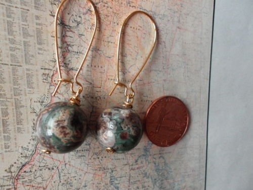 PLUM BLOSSOM STONE GOLD Earrings 18