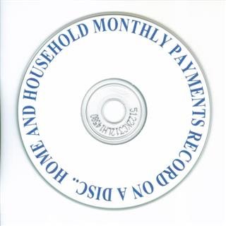 Home & Household Monthly Payment Records on a Disc.