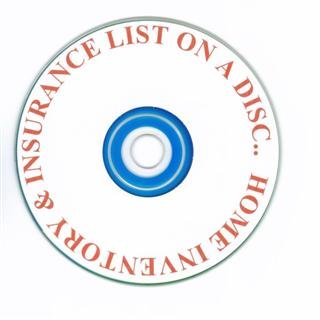 Home Inventory & Insurance List on a Disc $12.95.