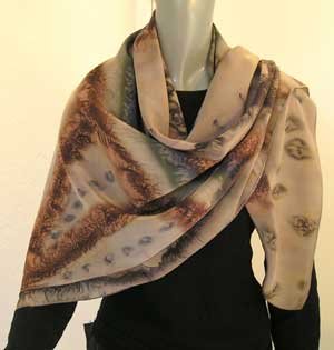 Large Square Scarf, Hand Painted Silk Scarf, Earth Tones, One of a Kind by Jossiani, Made to Order.