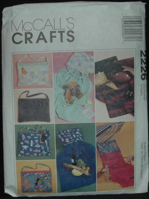 McCalls 3136 Tote Bag Roll Barrel Purse Sewing Pattern