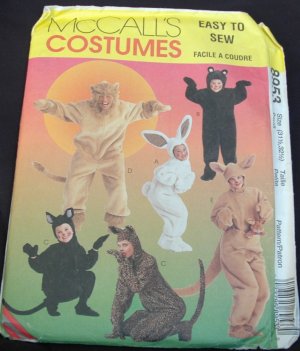 Raccoon Skunk Lion Turtle Cow Pig Unicorn Costume Sewing Pattern