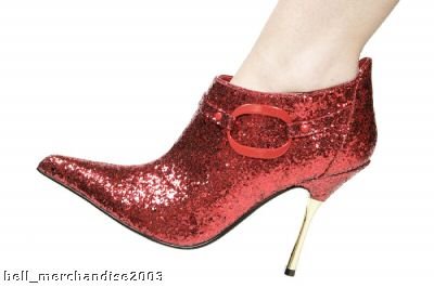 Ankle Boot Stilletto Metal Heel 4 Inches Red Size 9
