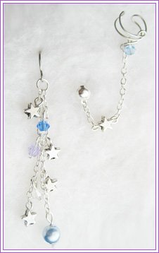 Blue Dangle Star Cuff Earring #202