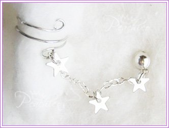 Triple Star Cuff Earring #209