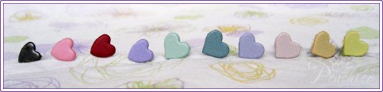 Flat Heart Studs #311