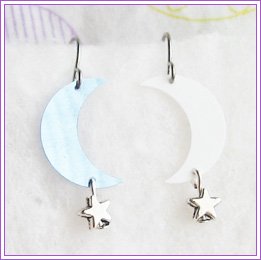 Moon Star Dangle Earring #401