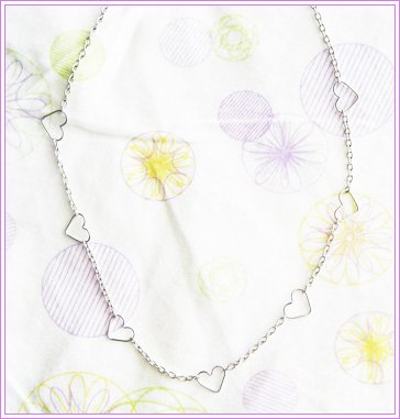 7 Heart Silver Necklace #505