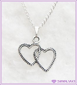 Double Open Heart Necklace #520