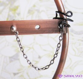 Plain Black Cuff Earring #207