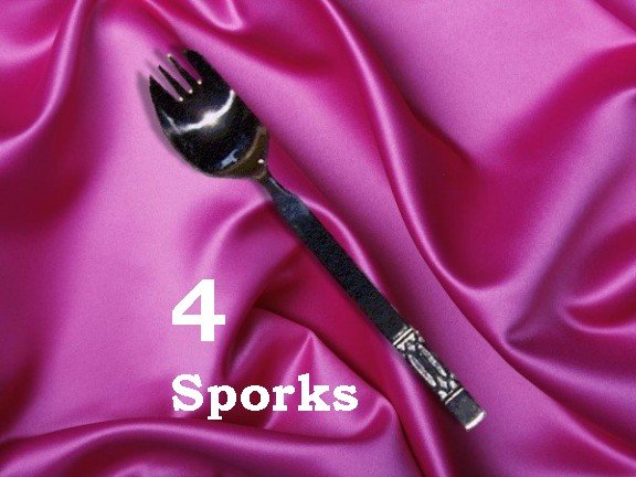 Metal Stainless Steel Sporks (4) Set of Four (out of stock)