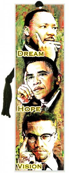 Black History Month Malcolm Barack And Martin Bookmark