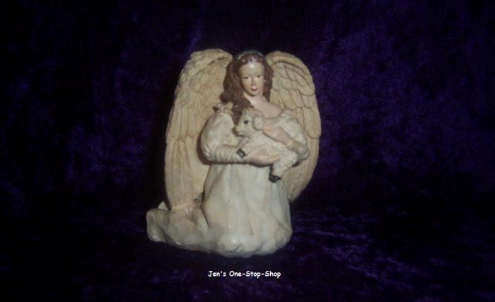Angel holding Lamb candle holder