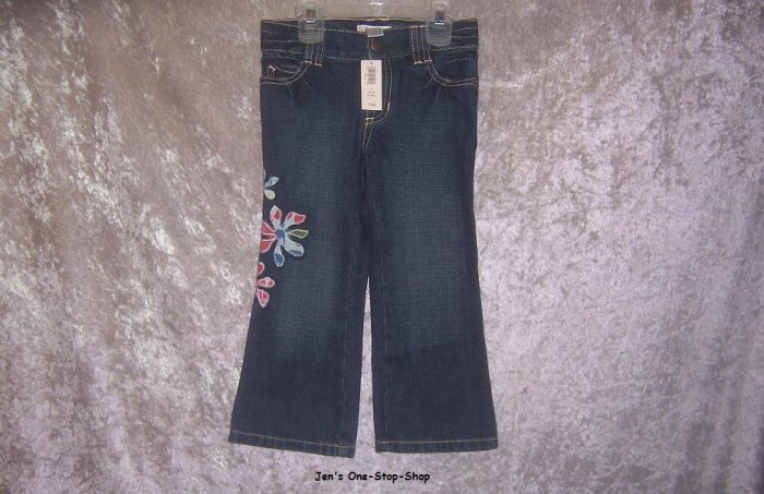 Girls 3T Old Navy jeans, with flowers - NWT!!!