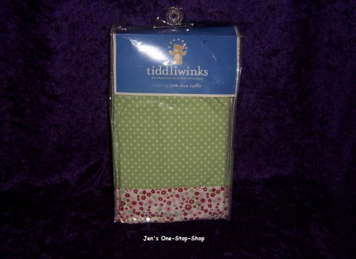 Tiddliwinks Ladybug Crib Dust Ruffle - New In Package!!