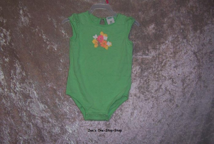 Girls 18 month Circo onsie - green w/flowers