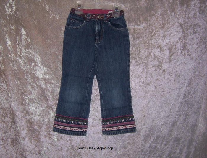 Girls Size 4 Gap jeans w/flowers