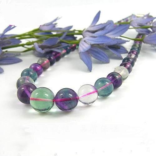 round bead Fluorite necklace $14