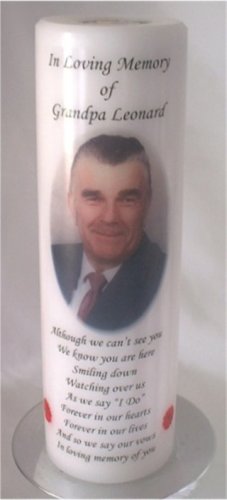 Personalized Photo Wedding Memorial Candle
