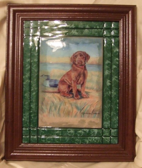 Chocolate Labrador Retriever Puppy 8x10 Tile