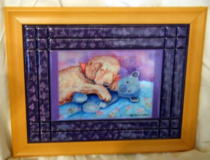 Golden Retriever Puppy 10x13 Tile Picture