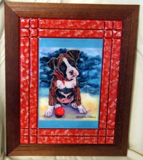 Boxer Puppy 10x13 Tile Picture