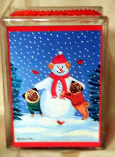 Pug Christmas Block 6x8